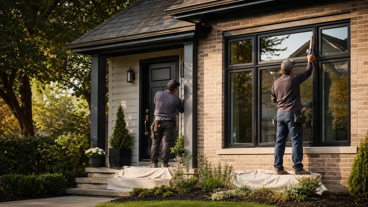 Replacement window installation on a Kansas City MO home